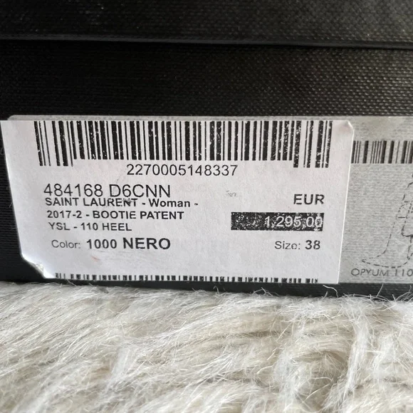 Saint Laurent Black Ankle Boots with Silver Heel - Picture 6 of 15